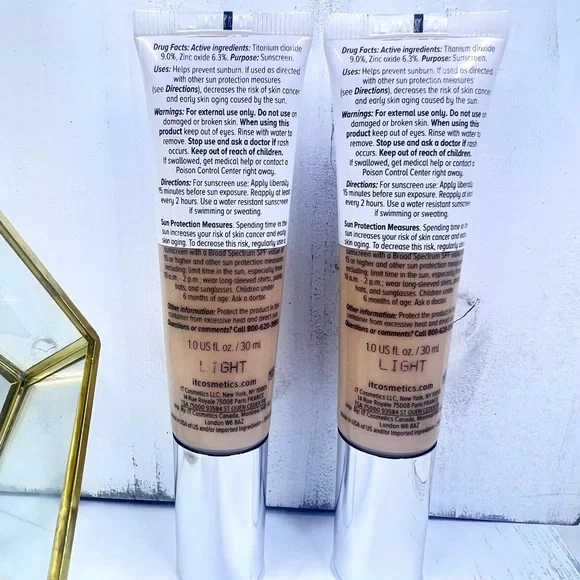 IT Cosmetics Bye Bye Foundation Full Coverage Moisturizer SPF 50 X2 EXPIRED 9/24 - Picture 2 of 7